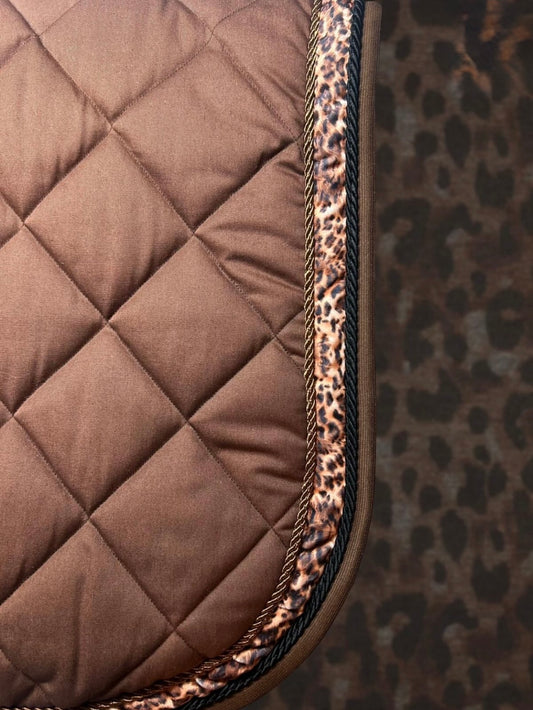 Set Sottosella e Cuffia Brown Leopard