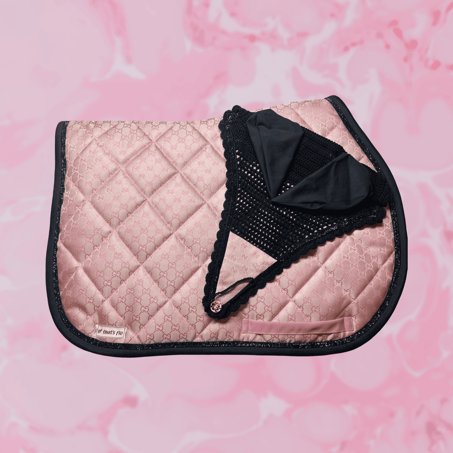 Set Sottosella e cuffia GG Rosa