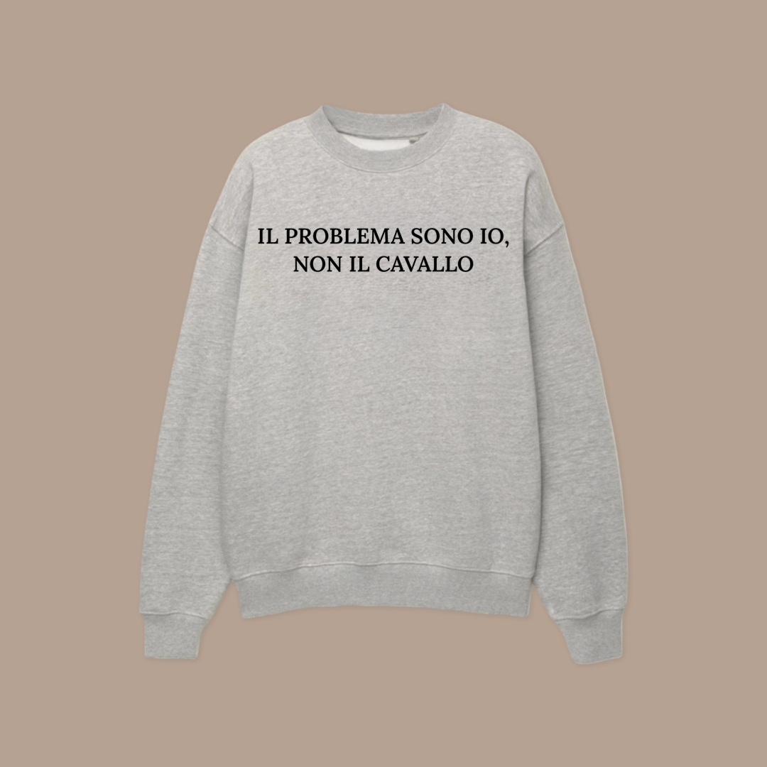 Felpa IL PROBLEMA SONO IO, NON IL CAVALLO©