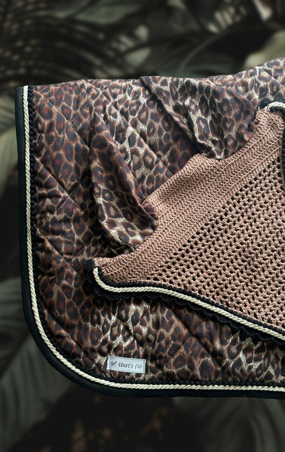 Set Sottosella e Cuffia Leopardato