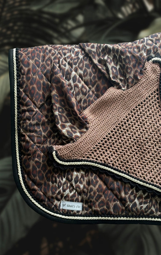 Set Sottosella e Cuffia Leopardato